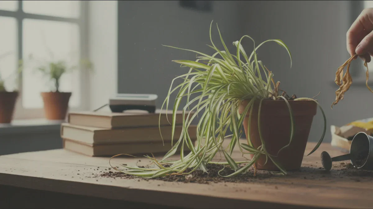 Kvifor knekk og bøyer grønspetteplanta bladene sine, og korleis reddar du planta